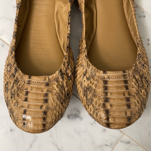 Tory Burch Snakeskin Print Ballet Flats - Picture 5 of 5